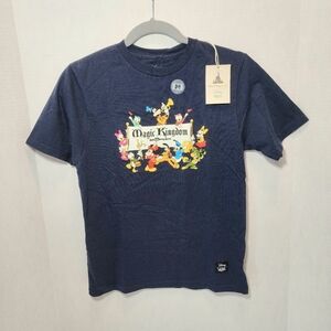 Disney VANS - KIDS Navy Blue Magic Kingdom T-Shirt - WDW 50th - Size M - NWT